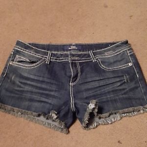YMI Blue Jean Denim Shorts Shredded
